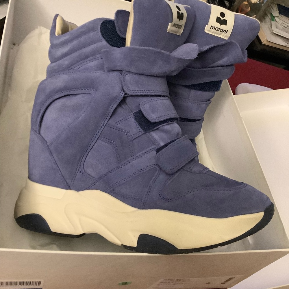 Isabel Marant Blue High-Top Sneakers - Picture 2 of 3